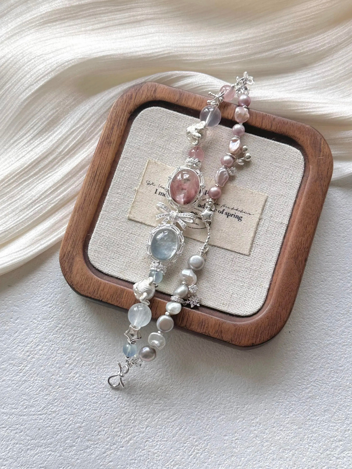 2.Dainty Retro Silver Charm Bracelet For Women