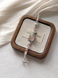 13. Retro Embossed Silver Beaded Bracelet
