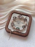 19. Gentle Style Clear Bead Charm Bracelet